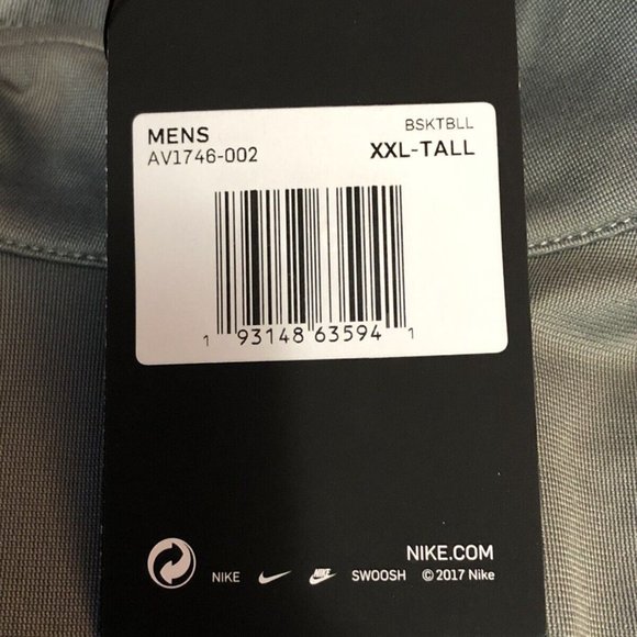 NWT Nike NBA Indiana Pacers Grey 1/4 Zip Pull Over XXL Tall - Picture 5 of 5